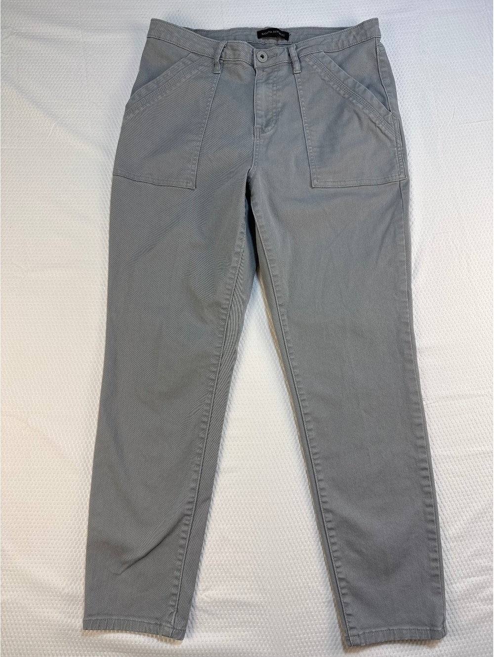 Banana Republic Womens Size 10 Gray Utility Pants Straight Leg Patch Pocket